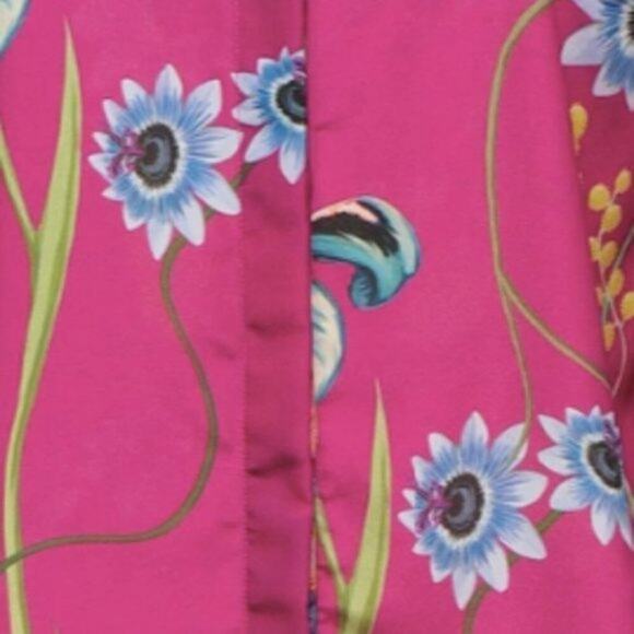 Borgo De Nor Floral blouse with ruffle collar Fuchsia size 8 - Picture 5 of 15